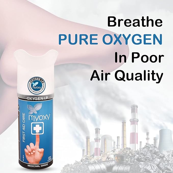 Mini Oxygen Can cylinder Portable Canister with Inbuilt mask Blue(5.9 Litres, Pack Of 1) - Image 4