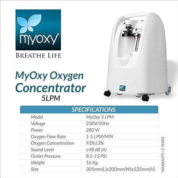 Oxygen Concentrator | Medical Grade Oxygen Generator | Oxygen Concentrator Medical Supply Equipment |Purity:- 93%±3% Oxygen | Home personal use Oxygen Concentrator - 1-5 Ltr - Image 4