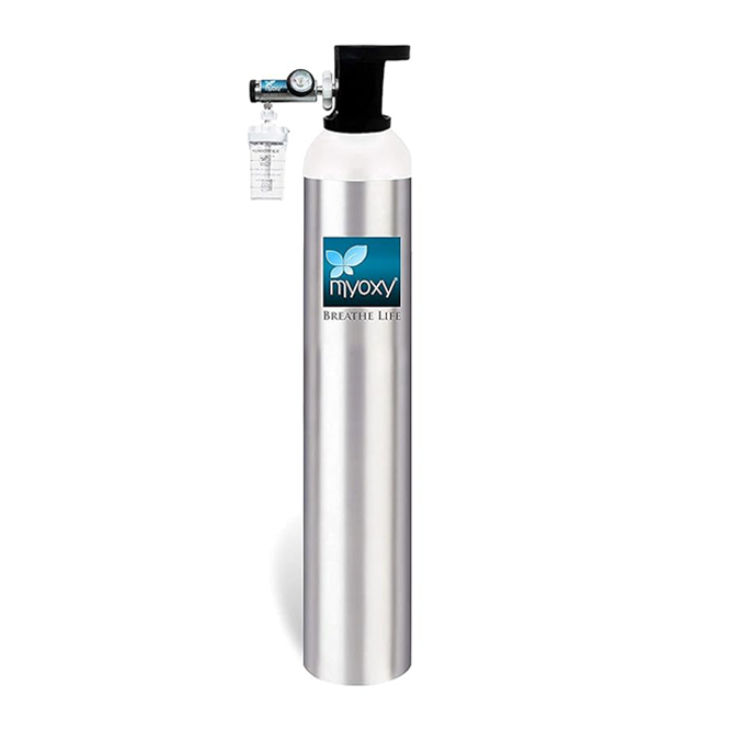 Light Weight Portable Oxygen Cylinder for Home Patient with regulator and Trolley (1500 Litres).